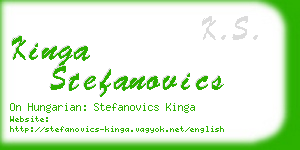 kinga stefanovics business card